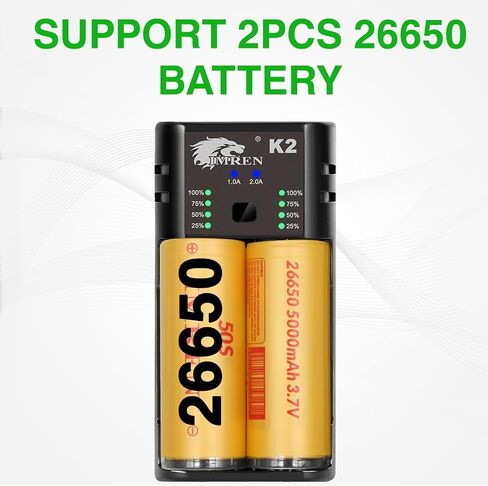 IMREN 18650 Rechargeable Battery Charger,Fast Charge Rechargeable for 3.7V 21700 Battery 14500 10400 18500 18350 18650 18700 20700 21700 22650 26650,1.2V Ni-MH/Ni-Cd AA AAA C Battery(4 Bay) in Saudi Arabia