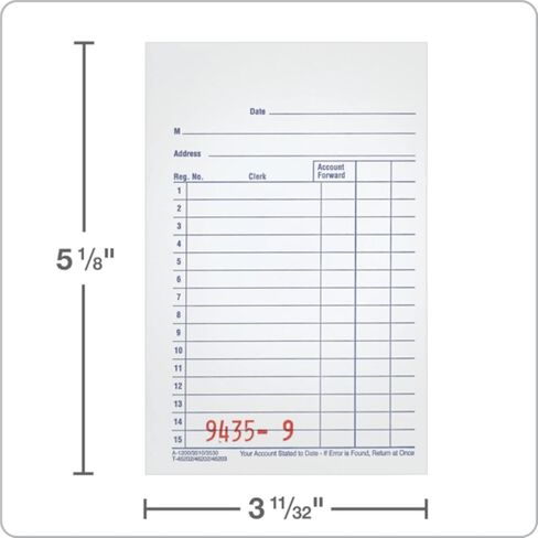 Adams General Purpose Sales Book, 2-Part, Carbonless, White/Canary, 3-11/32 x 5-5/8, 50 Sets per Book, 10 Pack (DC3510) in Kuwait