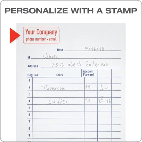 Adams General Purpose Sales Book, 2-Part, Carbonless, White/Canary, 3-11/32 x 5-5/8, 50 Sets per Book, 10 Pack (DC3510) in Kuwait