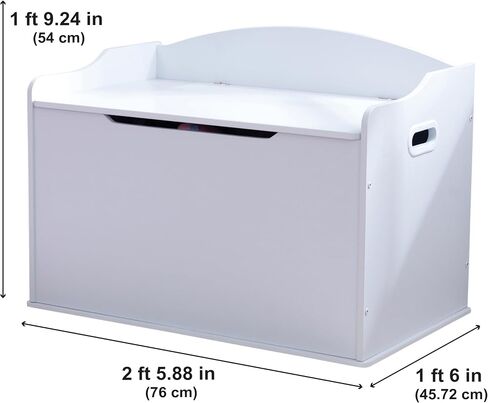 KidKraft Austin Wooden Toy Box/Bench with Safety Hinged Lid - Cherry, Gift for Ages 3+ in Saudi Arabia