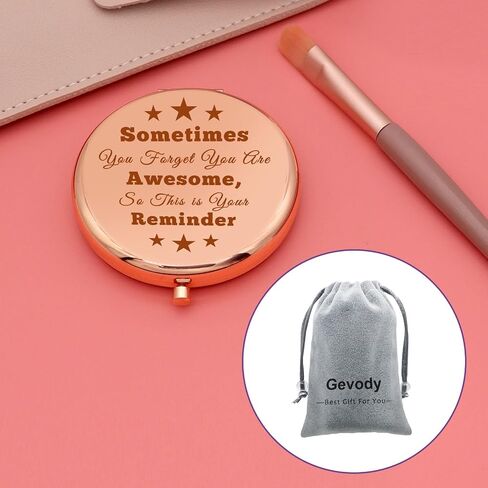 Encouragement Gifts for Women Compact Mirror Positive Gifts for Teen Girls Motivational Gifts for Daughter Sister Inspirational Gifts Christmas Birthday Gifts Friendship Gifts Folding Makeup Mirror in Saudi Arabia