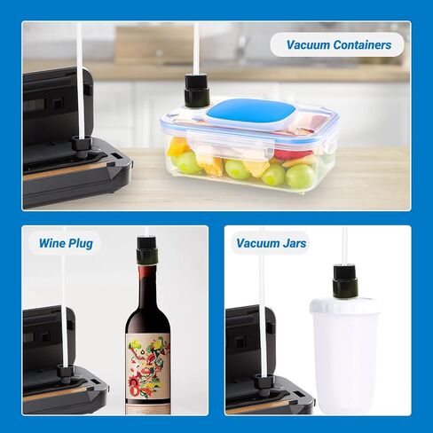 Vacuum Sealer Machine, INKBIRD Powerful 130W High Power with Liquid/Moist/Dry 6-Food Modes, Compact Food Preservation System with Cutter, Full Start Kit with Pre-cut Bags*10 (8''*11.8''), EXT-VAC in Saudi Arabia