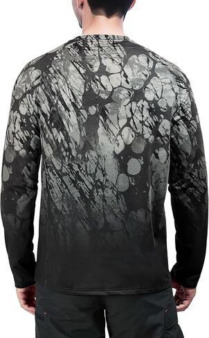 Rodeel Mens Loose-Fit Fishing T-Shirt Vented River Bluff Performance Long Sleeve Shirt UPF 50 Sleeve in Saudi Arabia