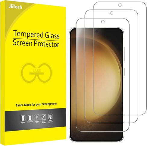 JETech Screen Protector for Samsung Galaxy S23+ / S23 Plus 5G 6.6-Inch, Tempered Glass Film, Fingerprint ID Compatible, HD Clear, 3-Pack in Saudi Arabia