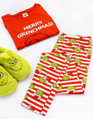 بيجامة عيد الميلاد العائلية المتطابقة من The Grinch للبالغين والأطفال مناسبة تمامًا in Saudi Arabia
