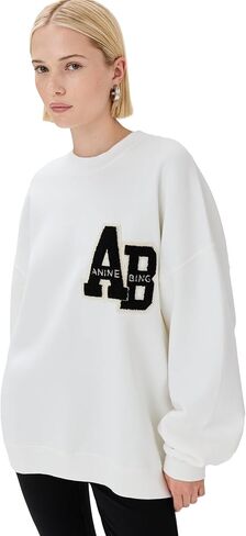 ANINE BING Women's Miles Oversized Sweatshirt Letterman in Saudi Arabia