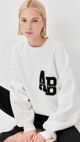 ANINE BING Women's Miles Oversized Sweatshirt Letterman in Saudi Arabia