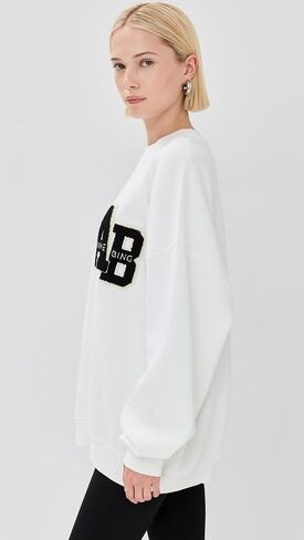 ANINE BING Women's Miles Oversized Sweatshirt Letterman in Saudi Arabia