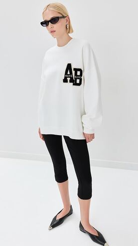 ANINE BING Women's Miles Oversized Sweatshirt Letterman in Saudi Arabia