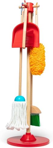 Melissa & Doug Let's Play House Dust! Sweep! Mop! 6 Piece Pretend Play Set - Toddler Toy Cleaning Set, Pretend Home Cleaning Play Set, Kids Broom And Mop Set For Ages 3+ in Saudi Arabia