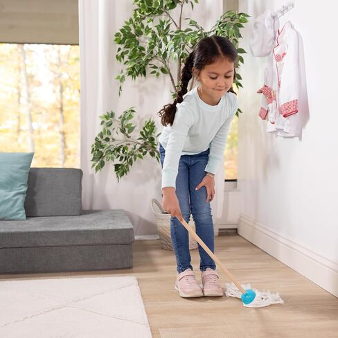 Melissa & Doug Let's Play House Dust! Sweep! Mop! 6 Piece Pretend Play Set - Toddler Toy Cleaning Set, Pretend Home Cleaning Play Set, Kids Broom And Mop Set For Ages 3+ in Saudi Arabia