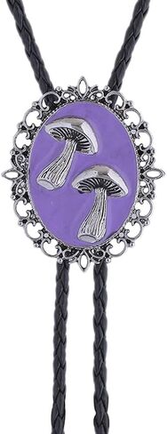 GelConnie الغربية بولو التعادل للرجال كاوبوي ربطة العنق الفيروز بولو التعادل الجلود روديو قلادة الفطر بولو التعادل تكساس نمط in Kuwait