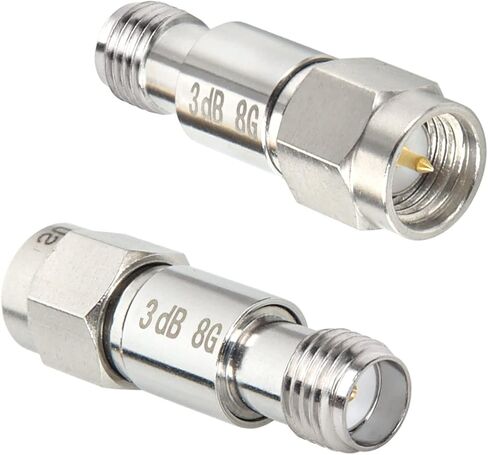 XRDS -RF SMA Male to SMA Female Coaxial RF Attenuator, DC to 8 GHz, 50Ohm, 2W, 20dB Constant Attenuator（2PCS） in Saudi Arabia
