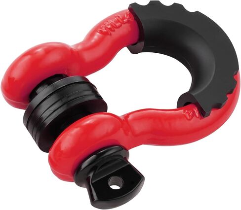 VEVOR 3/4" D-Ring Shackle, 2 Pack Alloy Steel Shackles 62832 lbs (28.5 Ton) Break Strength with 7/8" Screw Pin, Isolators & Washers, Heavy Duty Off Road Vehicle Recovery Shackle for Jeep Truck, Red in Saudi Arabia
