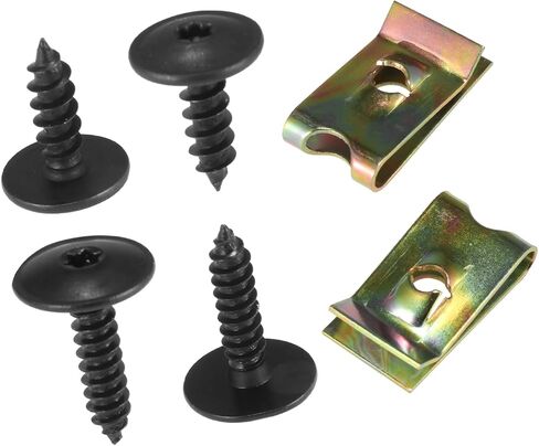 Fender Liner Splash Guard Tapping Screw Bolt U Clips Assortment for Volkswagen Golf 2000-2013 (Set of 100) in Saudi Arabia