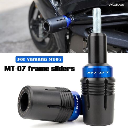 مناسب لـ YAMAHA MT-07 fz07 MT07 Tracer 2014-2021 2022 2023 2024 ملحقات الدراجات النارية الإطار المتزلجون واقي التصادم واقي المحرك من السقوط (أسود) in Kuwait