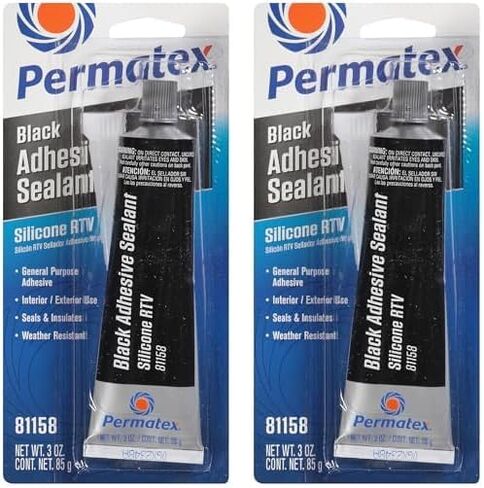Permatex 81158 Black Silicone Adhesive Sealant, 3 oz. Tube, Pack of 1 in Saudi Arabia