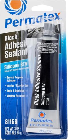 Permatex 81158 Black Silicone Adhesive Sealant, 3 oz. Tube, Pack of 1 in Saudi Arabia