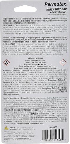 Permatex 81158 Black Silicone Adhesive Sealant, 3 oz. Tube, Pack of 1 in Saudi Arabia