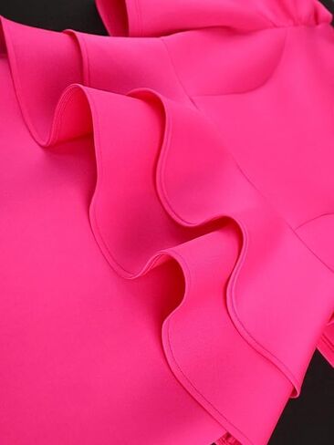 Women V-Neck Plus Size Peplum Dress Church Wear to Work Bodycon Short Sleeve Midi Dresses in Saudi Arabia