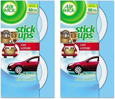 Air Wick Stick Ups Car Air Freshener, Crisp Breeze, 2ct (Packaging May Vary) in Saudi Arabia