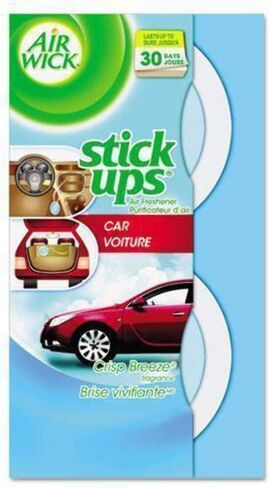 Air Wick Stick Ups Car Air Freshener, Crisp Breeze, 2ct (Packaging May Vary) in Saudi Arabia