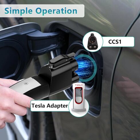 NACS to CCS Adapter, Electric Vehicle Charging Adapter for Tesla V1/V2/V3/V4 DC Charging Stations for Ford and Rivian Full Electric Models, 500A, 250 kW DC Fast Charging, NACS to CCS1 Adapter in Saudi Arabia