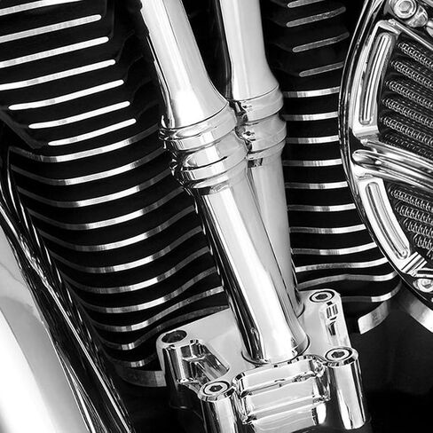 Twin Cam Engine Parts Chrome Gauge Pushrod Lifter Block Covers for Harley Road King FLHR Street Glide Fat Boy Softail Slim FLS Deuce FXSTD Street Bob (pushrod Block Cover) in Saudi Arabia