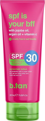 b.tan واقي من الشمس spf 30. spf هو صديقك المفضل SPF30. لم يتم الإساءة إلى الحيوانات لتصنيعه، ونباتي وصديق للشعاب المرجانية. واقي شمسي خفيف الوزن وشفاف لجميع أنواع البشرة. حماية واسعة الطيف مع لمسة نهائية رطبة غير لامعة. 7 أونصة سائلة in Kuwait