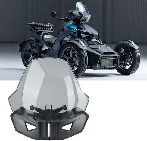 زجاج أمامي قابل للتعديل مقاس 3 بوصات لـ Can-Am Ryker 600 900 Sport & Rally Edition 2019-2023 جميع الموديلات، ملحقات الزجاج الأمامي ذات فتحات تهوية أمامية (استبدال # 219401023، 219400771) in Kuwait
