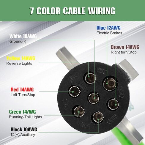SCITOO 3 in 1 ABS & Power Air Line Hose Wrap 15 Ft, 7 Way Electrical Cable Air Lines with Handle Grip Airlines for Semi Truck Trailer Tractor in Saudi Arabia