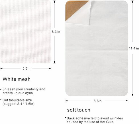 مجموعة قناع ثيريان DIY - نسيج فرو صناعي (29 × 2.5 بوصة) وشبكة قماشية للعيون وورقة لباد ذاتية اللصق لطلاء قناع ثعلب القطط معدات DIY للهالوين، والحفلات التنكرية، وإكسسوارات قناع الحيوانات ذات الفراء in Kuwait
