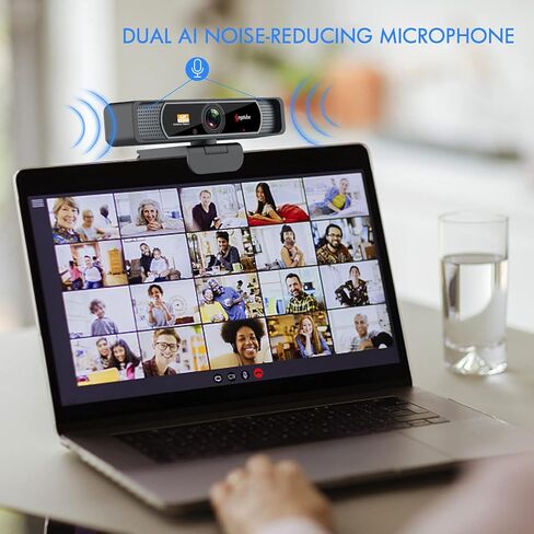 Angetube 4K Streaming Webcam with Light Ultra HD Autofocus Web Camera with Microphone - USB Gaming Web Cam Built-in Privacy Cover, Sony Sensor for PC MAC Computer Laptop Desktop, Meeting Video Call in Kuwait