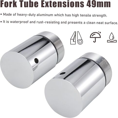MoKitDora Fork Tube 2.5" Extensions 49mm for 2014-up Harley Touring Street Glide Road Glide Road King 2006-2017 Harley Dyna 2013-2017 FXSB Softail Breakout 2002-2017 Harley V-Rod in Saudi Arabia