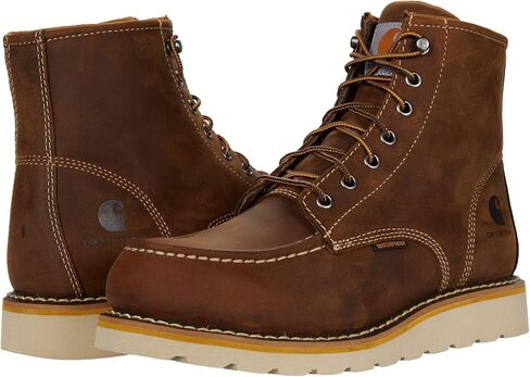 Carhartt Women's Wedge 6" Waterproof Steel Toe FW6225-W Ankle Boot, Light Brown Oil Tanned, 7.5 Wide in Saudi Arabia