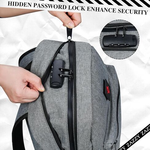 ZAZZY Smell Proof Backpack Rogue, Weather Resistant Lockable Odor Proof Bag,Expandable Smell Proof Bag Black in Kuwait