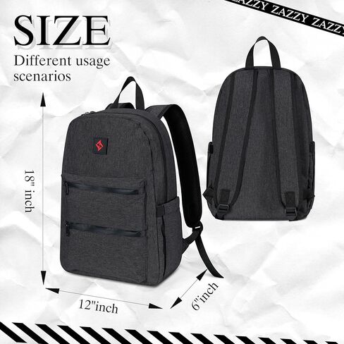 ZAZZY Smell Proof Backpack Rogue, Weather Resistant Lockable Odor Proof Bag,Expandable Smell Proof Bag Black in Kuwait