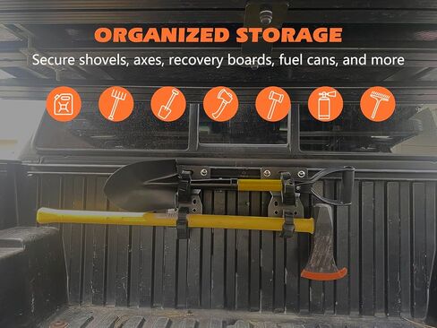 دعامات تثبيت على السكك الحديدية لسرير الشاحنة متوافقة مع تاكوما، والنظام المعياري لسكة السرير للمجارف والفأس ولوحات الاسترداد وعلب الوقود وغيرها من الملحقات in Kuwait