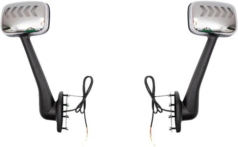 Chrome Hood Mirror Assembly with LED light Five Arrows fit for Truck Freightliner Cascadia 2008 LH + RH One Pair in Kuwait