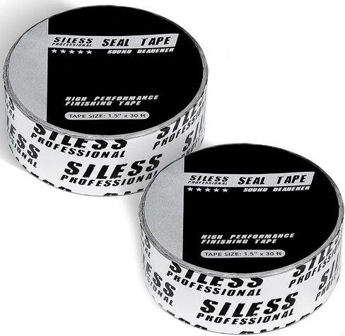 Siless Professional Finishing Sealing Tape for car Sound deadening Installation 1-1/2in x 30ft, Silver, 2 Pack in Saudi Arabia