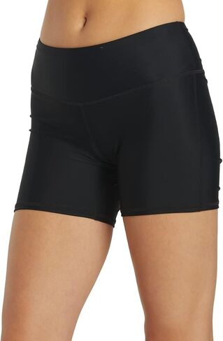 Sporti Women's Active Solid 2.25"/4.5"/8" High Waisted Swim Shorts - Performance and Fit -Comfortable Women's Swim Shorts in Saudi Arabia