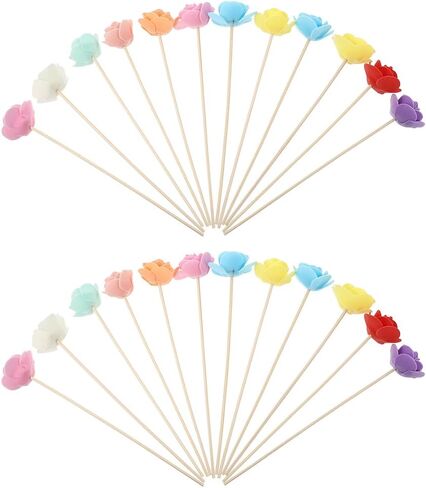 Amosfun 24pcs Essential Oil Passive Flower Diffuser Fragrance Diffuser Flower for Home Office Bathroom in Saudi Arabia
