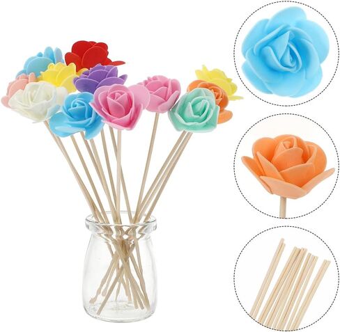 Amosfun 24pcs Essential Oil Passive Flower Diffuser Fragrance Diffuser Flower for Home Office Bathroom in Saudi Arabia