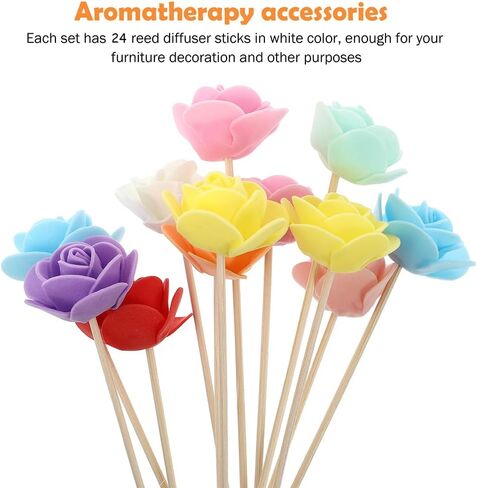 Amosfun 24pcs Essential Oil Passive Flower Diffuser Fragrance Diffuser Flower for Home Office Bathroom in Saudi Arabia