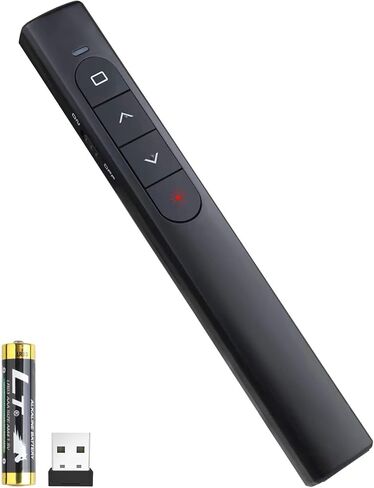 Wireless Presenter Remote, Presentation Clicker with Hyperlink & Volume Remote Control PowerPoint Office Presentation Clicker for Keynote/PPT/Mac/PC/Laptop(Battery Included) in Kuwait