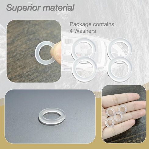 2PCS 311598 Fill and Drain Screw Washer for Johnson Evinrude OMC Engines Gearcase Lower Unit Oil Drain Screw Gasket 3852105 777517 18-4248 in Kuwait
