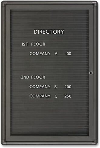 Quartet 2963LM Enclosed Magnetic Directory, 24 x 36, Black Surface, Graphite Aluminum Frame,Small 2' - 4' in Kuwait