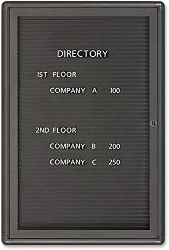 Quartet 2963LM Enclosed Magnetic Directory, 24 x 36, Black Surface, Graphite Aluminum Frame,Small 2' - 4' in Kuwait