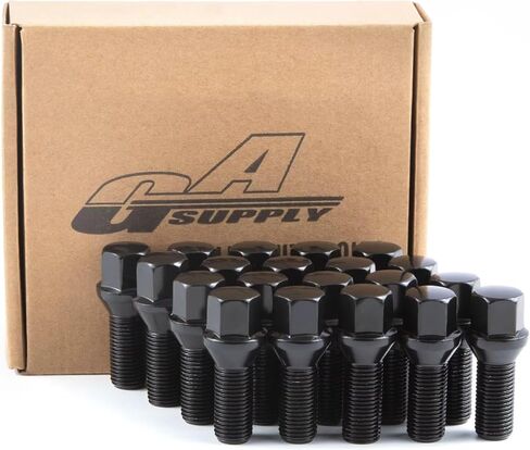 GAsupply 14x1.5 28mm Shank Lug Bolts, 20pcs Black Conical Seat 56mm Tall Lug Studs for Wheel Spacers, 17mm Hex in Saudi Arabia