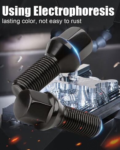 GAsupply 14x1.5 28mm Shank Lug Bolts, 20pcs Black Conical Seat 56mm Tall Lug Studs for Wheel Spacers, 17mm Hex in Saudi Arabia